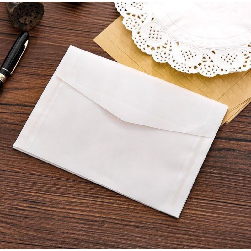 Sét 10 Bao Thư , Phong Bì Trong Suốt Thiết Kế Lãnh Mạn