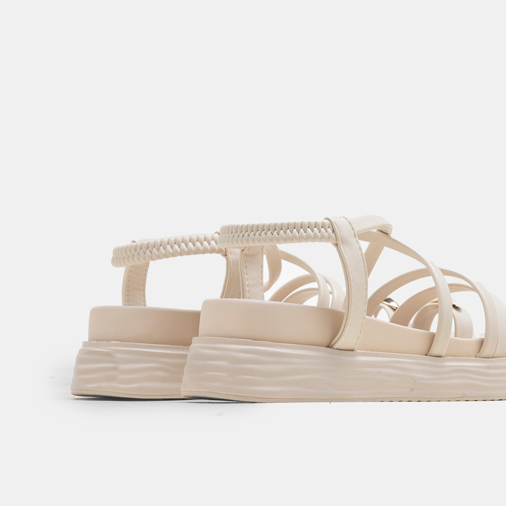 Giày sandal nữ xỏ ngón đế bằng 5 phân phối khuy vàng thời trang BQ SD 0335