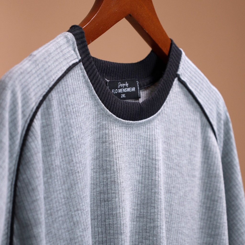 Áo body thun gân FLO MENSWEAR V5 thiết kế phối viền tạo điểm nhấn