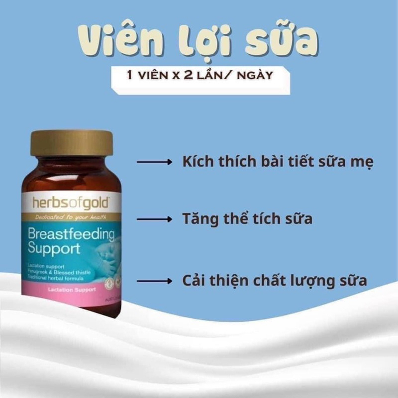 Viên uống lợi sữa Breastfeeding support 60v