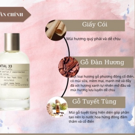 Nước hoa nam chính hãng cao cấp Le La.bo Santal 13 33, dầu thơm mẫu 100ml hương thơm sang trọng, đẳng cấp quý ông - DR72