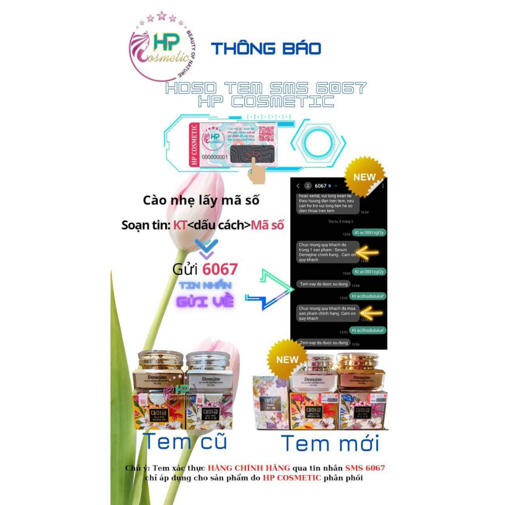 Combo kem demejine ngày đêm và serum demejine