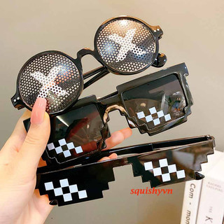 Kính thuglife 6 chấm kính mắt nam nữ minecraft - thug life thời trang 6 chấm 2 màu đen và hồng