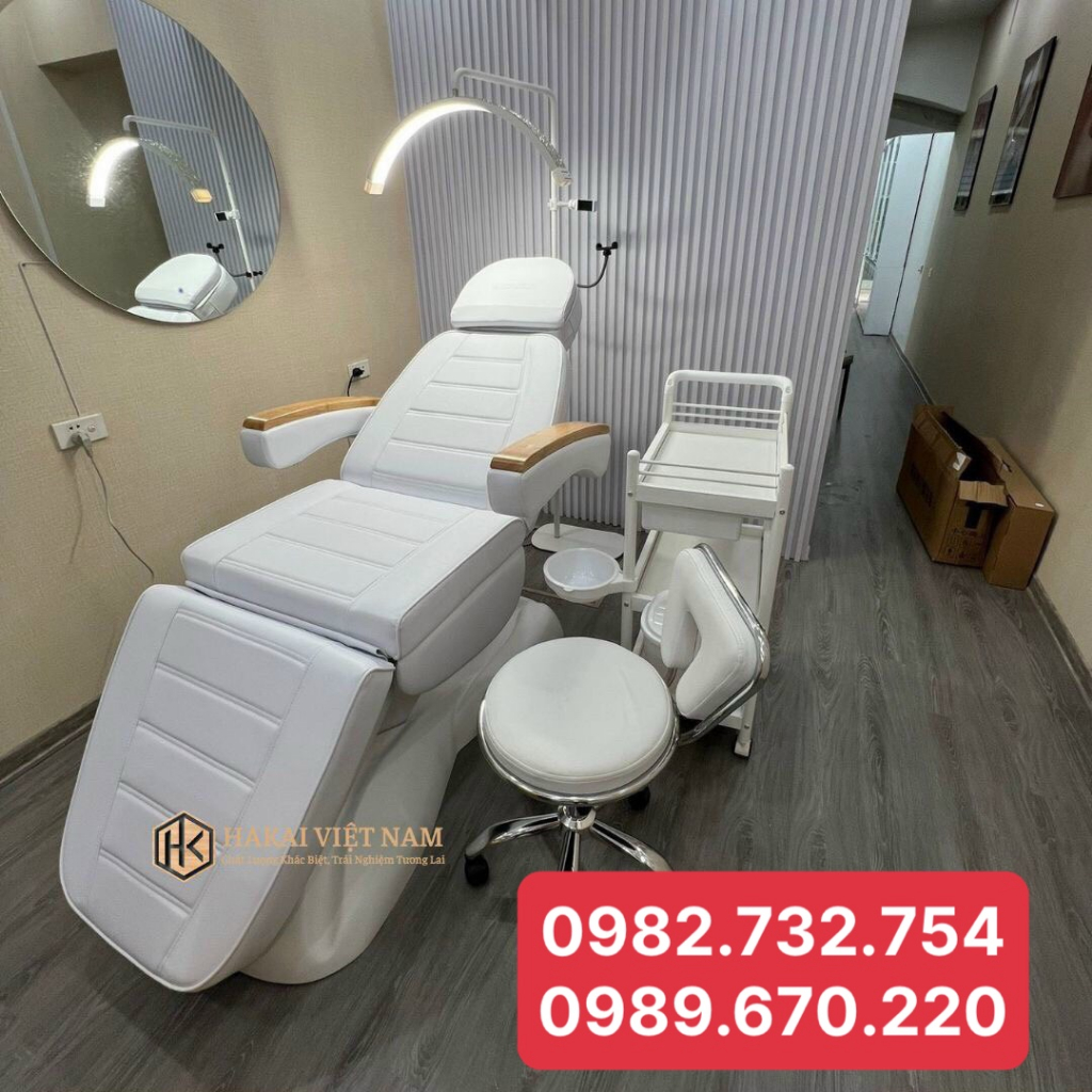 Giường tiêm điện, Giường điện tiêm filler, giường phun xăm lưng dày chính hãng Hakai