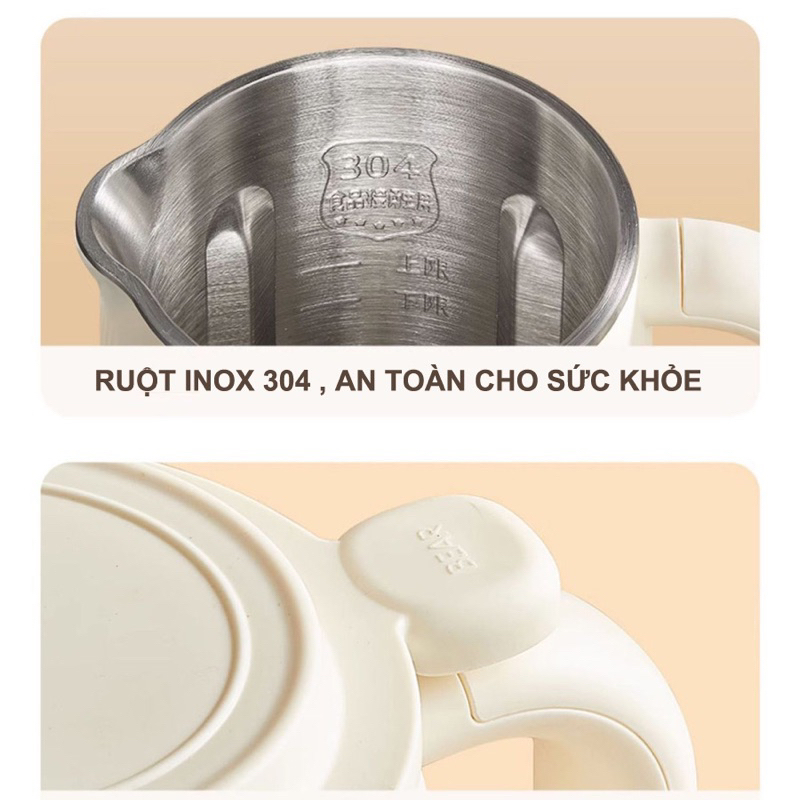 Máy làm sữa hạt Bear 600ml  DJJ-D06U5/D06X3, 6 chức năng, xay nấu sữa hạt, xay sinh tố đa năng – Hàng chính hãng BH 12th