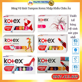 Băng Vệ Sinh Tampon Kotex Nhập Khẩu Châu Âu