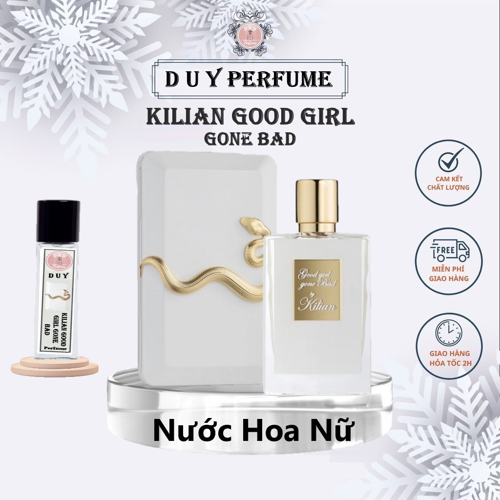 [𝐀𝐮𝐭𝐡] Nước Hoa Nữ Rắn Trắng Kilian Good Girl Gone Bad mùi hương quyền lực sang trọng - DUY Perfume