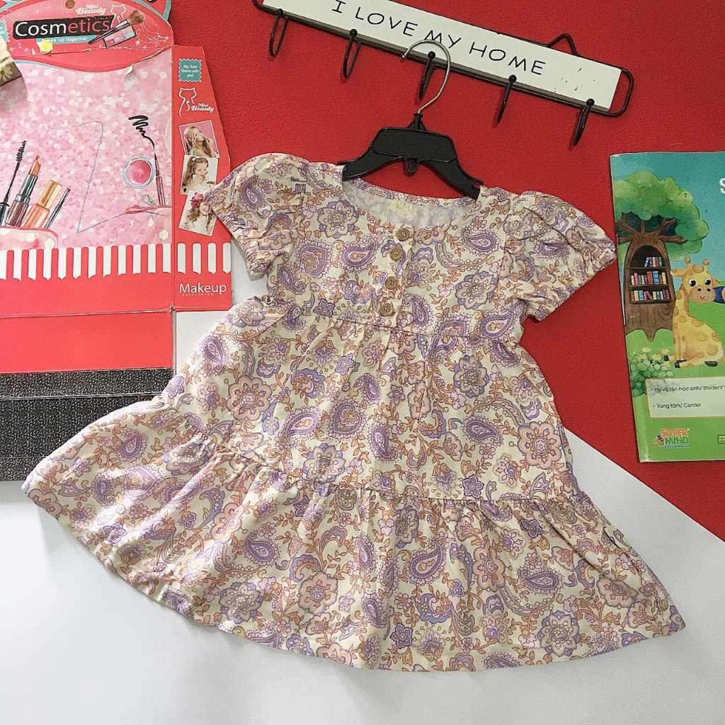 Đầm lanh xuất dư xịn cho bé,size 1-5t