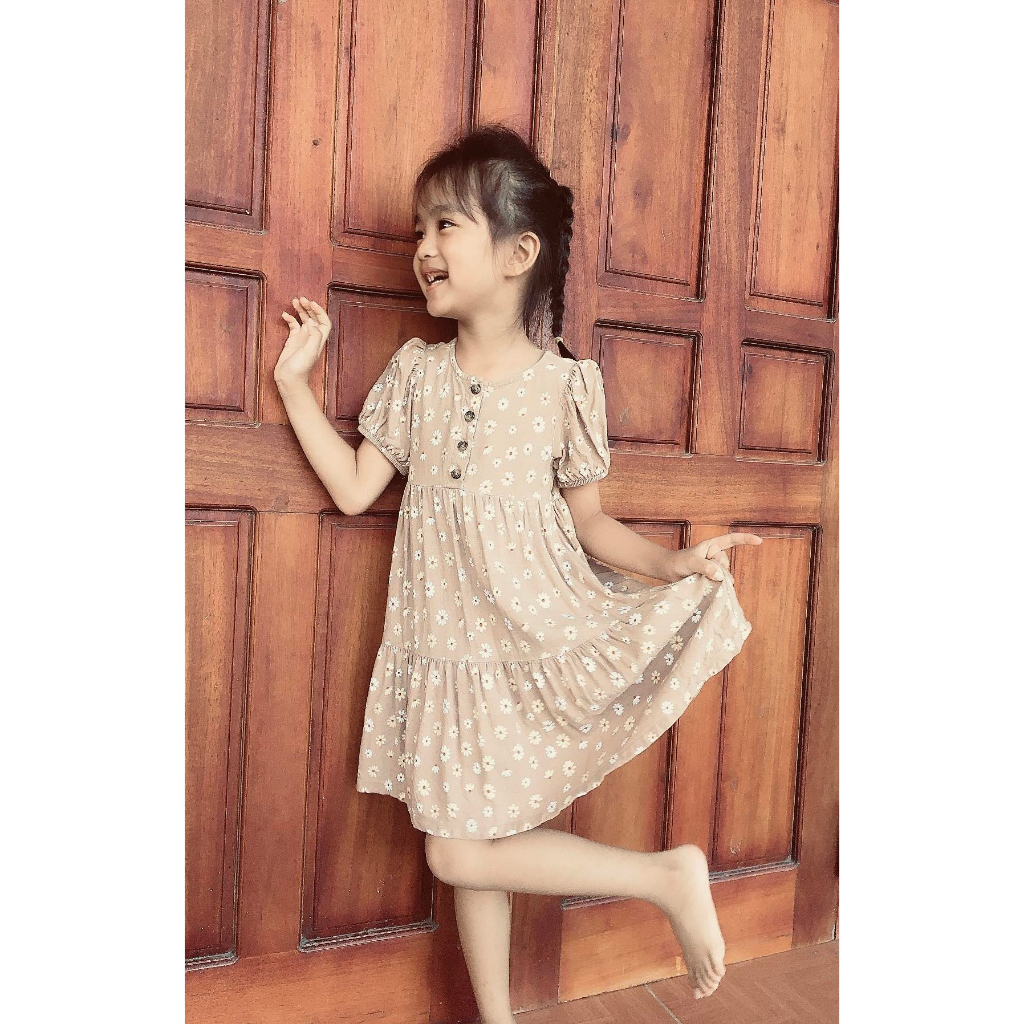 Đầm lanh xuất dư xịn cho bé,size 1-5t