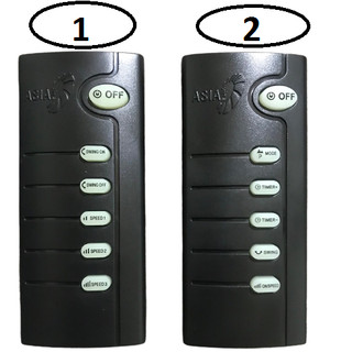 Điều khiển quạt Asia, Remote quạt asia hàng chính hãng được chọn mẫu, Tặng kèm pin AAA