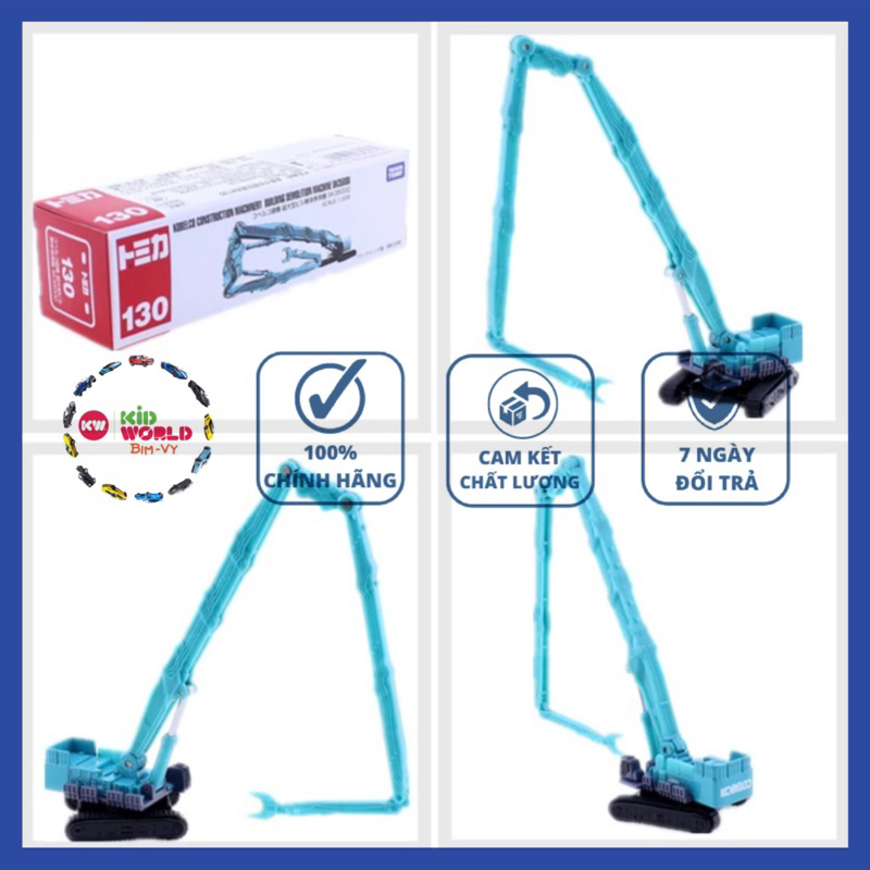 Xe mô hình Tomica Box Tải dài Kobelco Construction Machinery Building Demolition Machine SK3500D. MS: 144. Tỷ lệ 1:228.