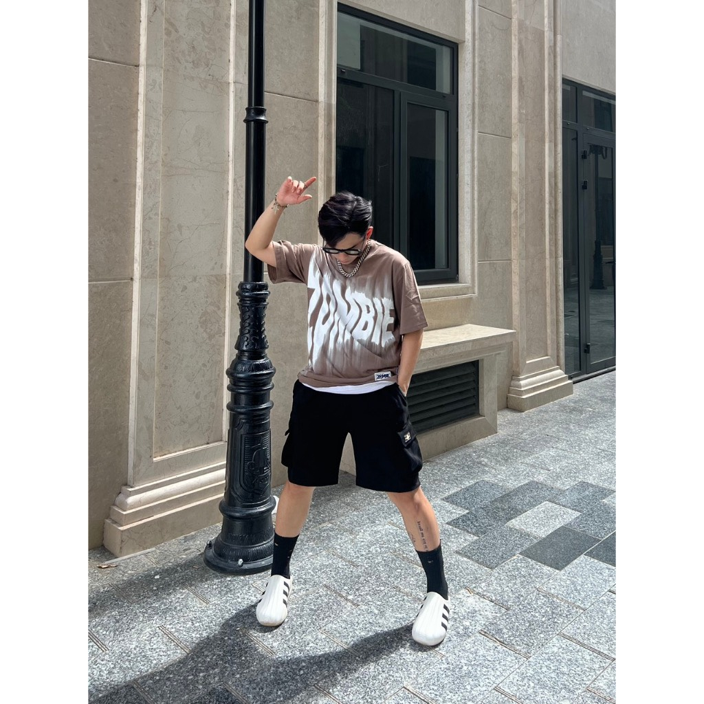 Áo thun Zombie Club x PAMIN Blur vải thun cotton 100% định lượng 250gsm ZB002