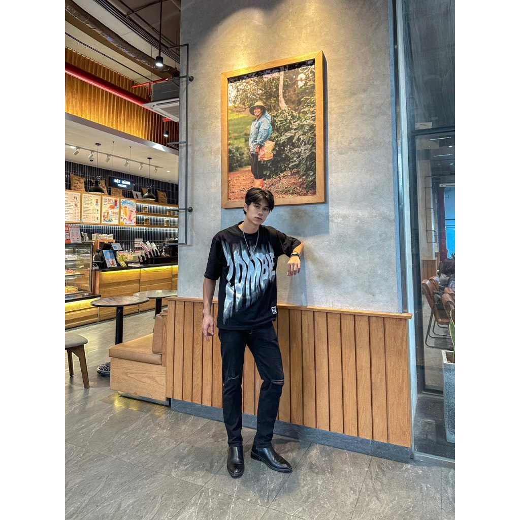 Áo thun Zombie Club x PAMIN Blur vải thun cotton 100% định lượng 250gsm ZB002