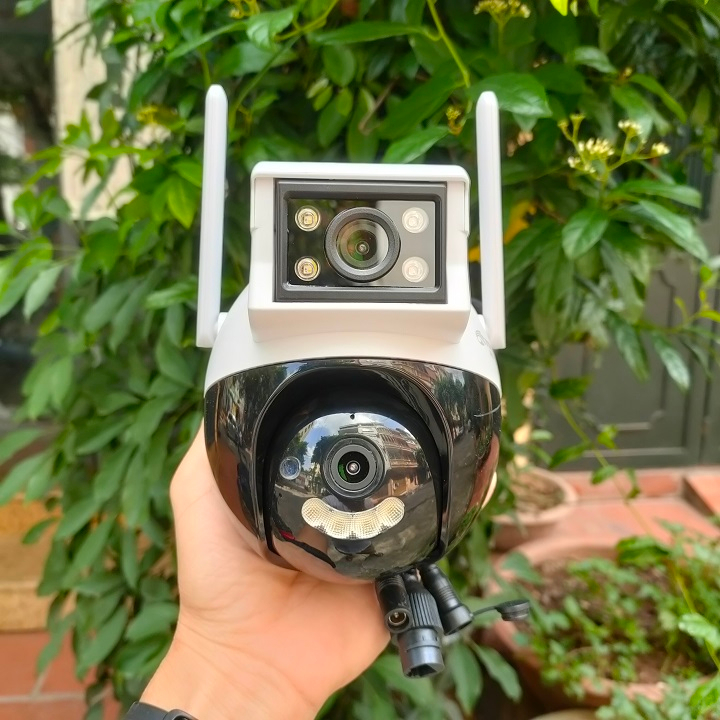 Camera 2 mắt yoosee ngoài trời Ptz 8led 6.0Mpx quay quét 360 độ siêu nét, góc rộng, có màu ban đêm