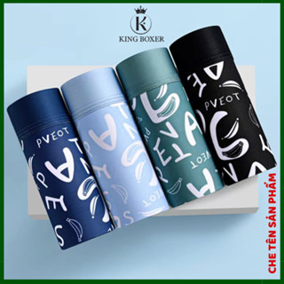 Sét 4 quần sịp đùi boxer quần lót nam lụa băng vải trơn mát co giãn đàn hồi ship xì nam kháng khuẩn LB01 KINGBOXER
