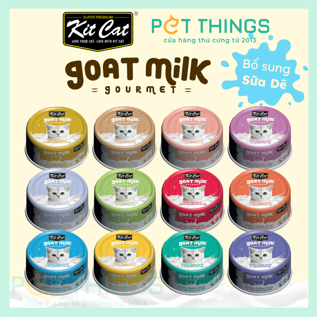 Pate Sữa Dê Cho Mèo Kit Cat Goat Milk 70g