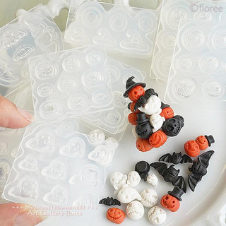 Lễ hội ma Halloween khuôn silicone nặn đất sét trang trí kích thước nhỏ clay tạo hình đất sét
