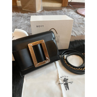 Sẵn - Boyy Fred 19 túi da thật full box chuẩn auth store đen và xanh lá nhạt sẵn