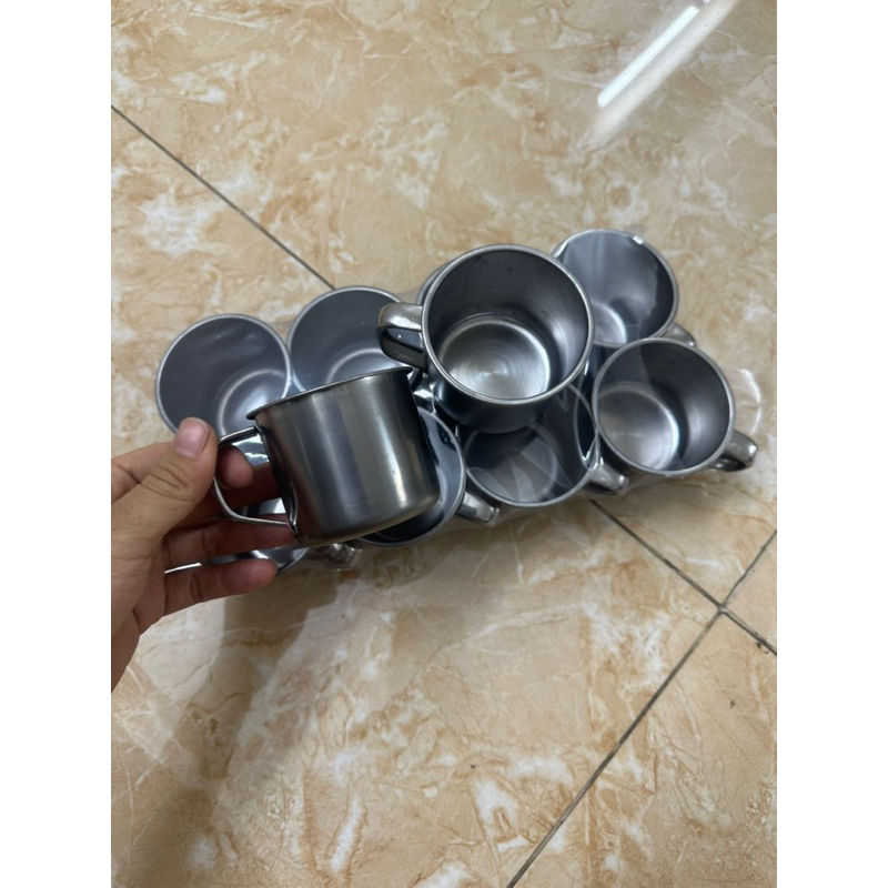 Cốc inox ,ca inox cho bé , an toàn vê sinh , dễ dàng mang đi ,ca 7cm