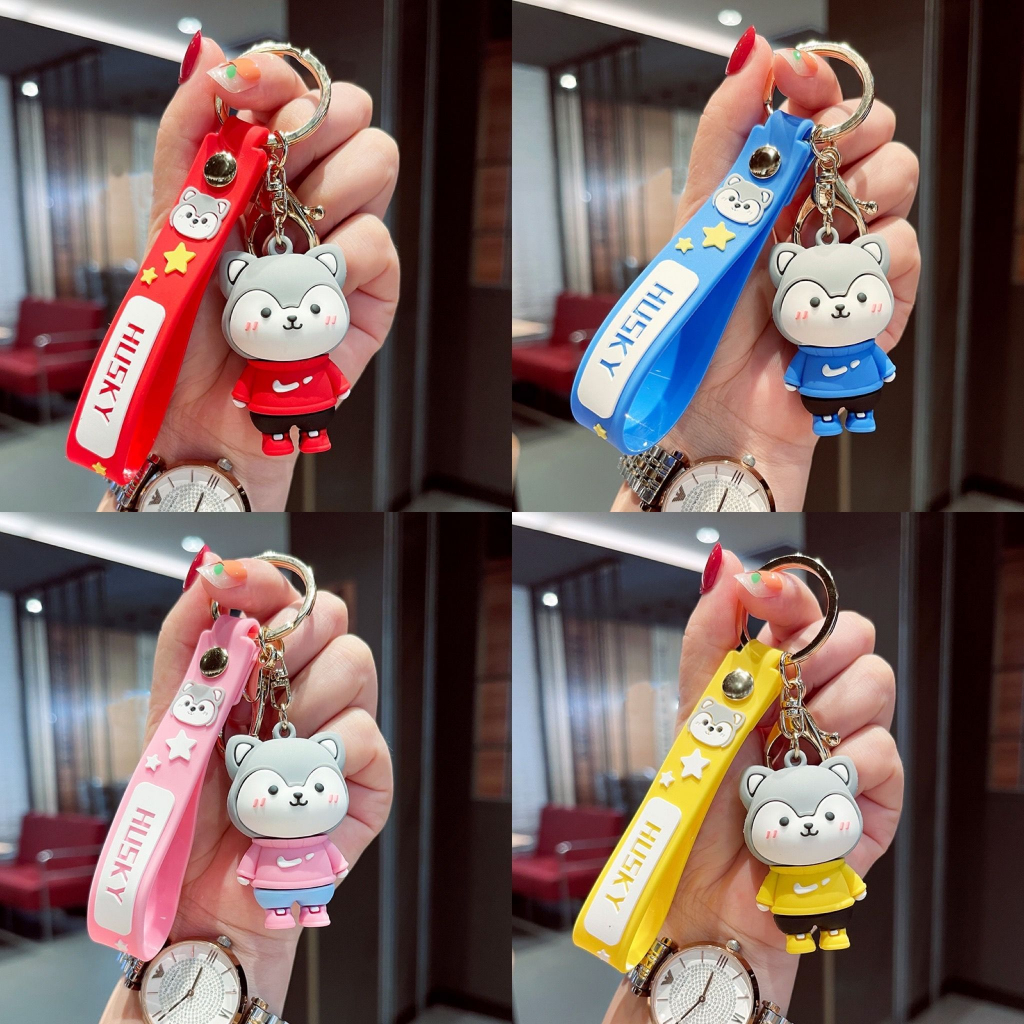 Móc Khoá Chó Husky Nike Dễ Thương ng Làm Quà Tặng Treo Túi Xách Balo, Móc Chìa Khoá Xe Máy, Móc Treo