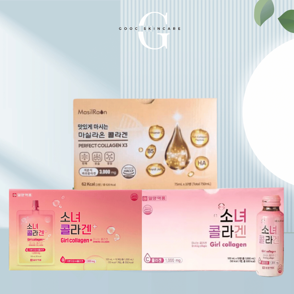 Nước Uống Bổ Sung Collagen Hàn Quốc Girl Collagen & Collagen Perfect Collagen X3 Masilraon - Full Hộp