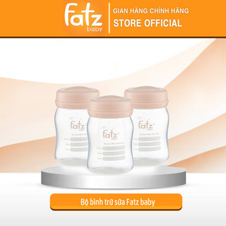 Bộ 3 bình trữ sữa FATZBABY FB0120N 150ML cổ rộng sử dụng được trong lò vi sóng tủ đông