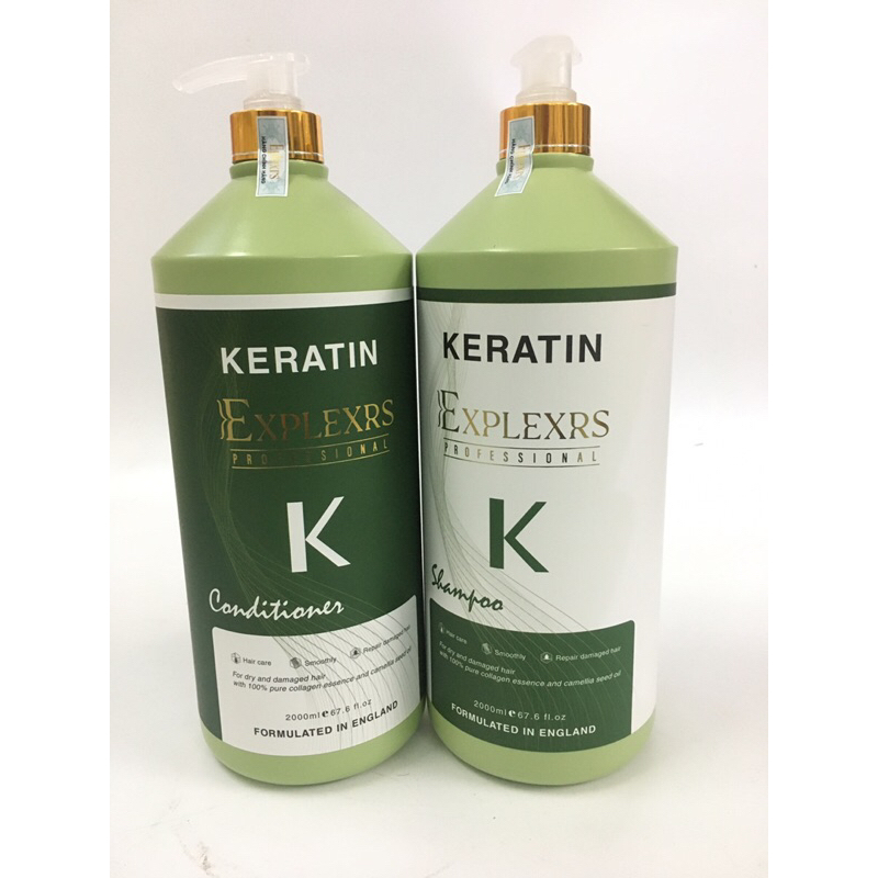 Dầu gội xả keratin Phục Hồi Siêu Mượt 2000ml hương thơm nước hoa