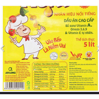 Dầu ăn Happy 5l