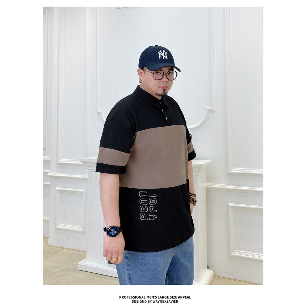 Áo POLO Nam Big Size Revered - 65kg-188kg - Phối 2 Màu Thời Trang, Năng Động, Thoải Mái, Xu Hướng Mới