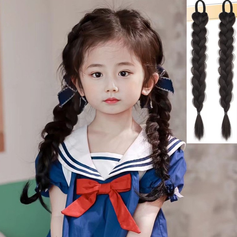 Tóc Giả Tết Đuôi Ngựa Dễ Thương Cho Bé Gái MyBaby (Giá 1 bên)