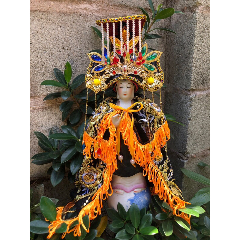 Áo Mão 5 Và Ngủ Hành Cửu  Thiên Huyền Nữ, Thiên Mẫu dành cho tượng cao 30-40cm