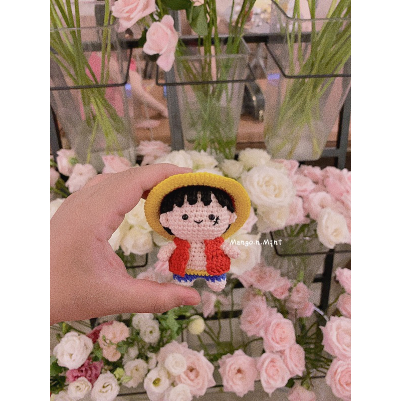 Móc khoá len handmade Luffy OnePiece