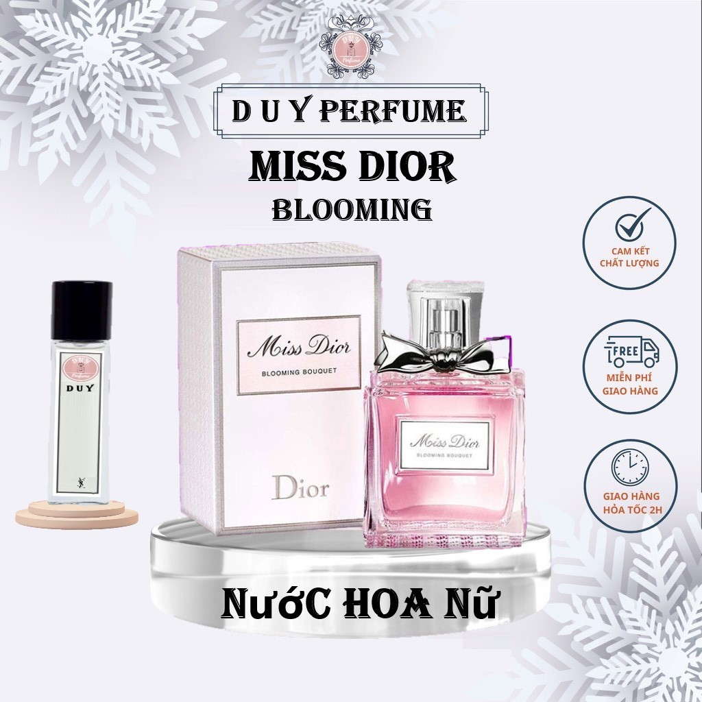 [𝐀𝐮𝐭𝐡] Nước Hoa Nữ Miss Dior Blooming Bouquet Edt Nữ tính, Dịu dàng, Tươi trẻ Mùi Hương Yêu Thích Của Jisoo