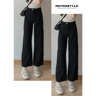 Quần jean suông màu đen - Retrostyle - Jeantron240_P3/K2