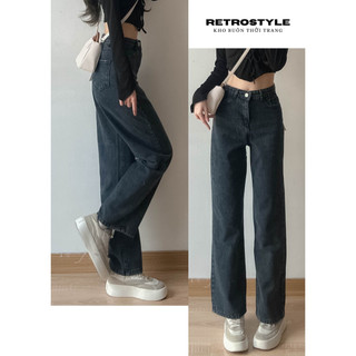 Quần bò suông màu xám tro phong cách Ulzzang - Retrostyle - QuanJeansuong9875_P7K4