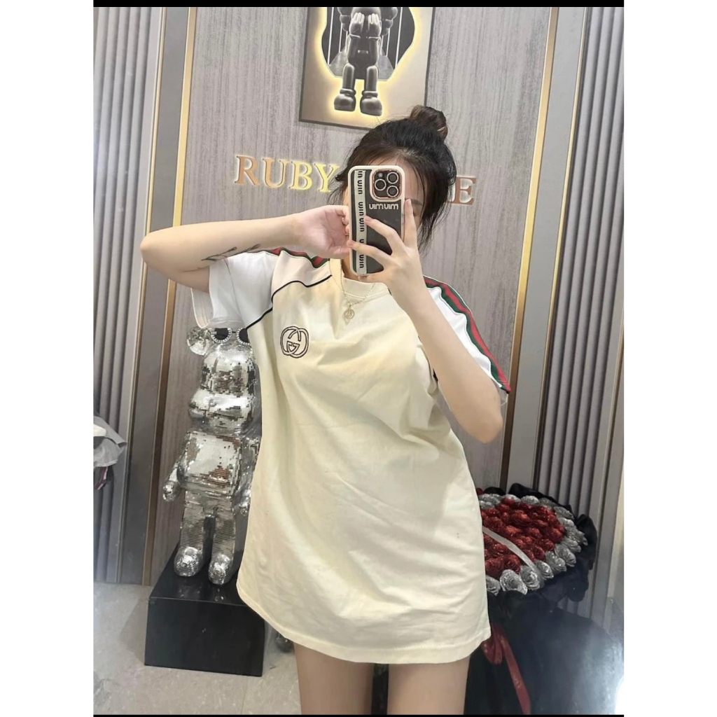 Áo phông gucci thêu chất cotton cao cấp chuẩn tag mac-áo phông nam nữ gc thêu cao cấp