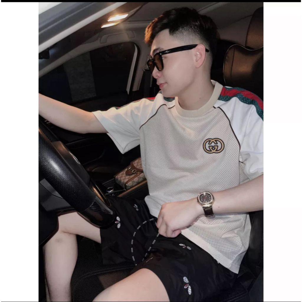 Áo phông gucci thêu chất cotton cao cấp chuẩn tag mac-áo phông nam nữ gc thêu cao cấp