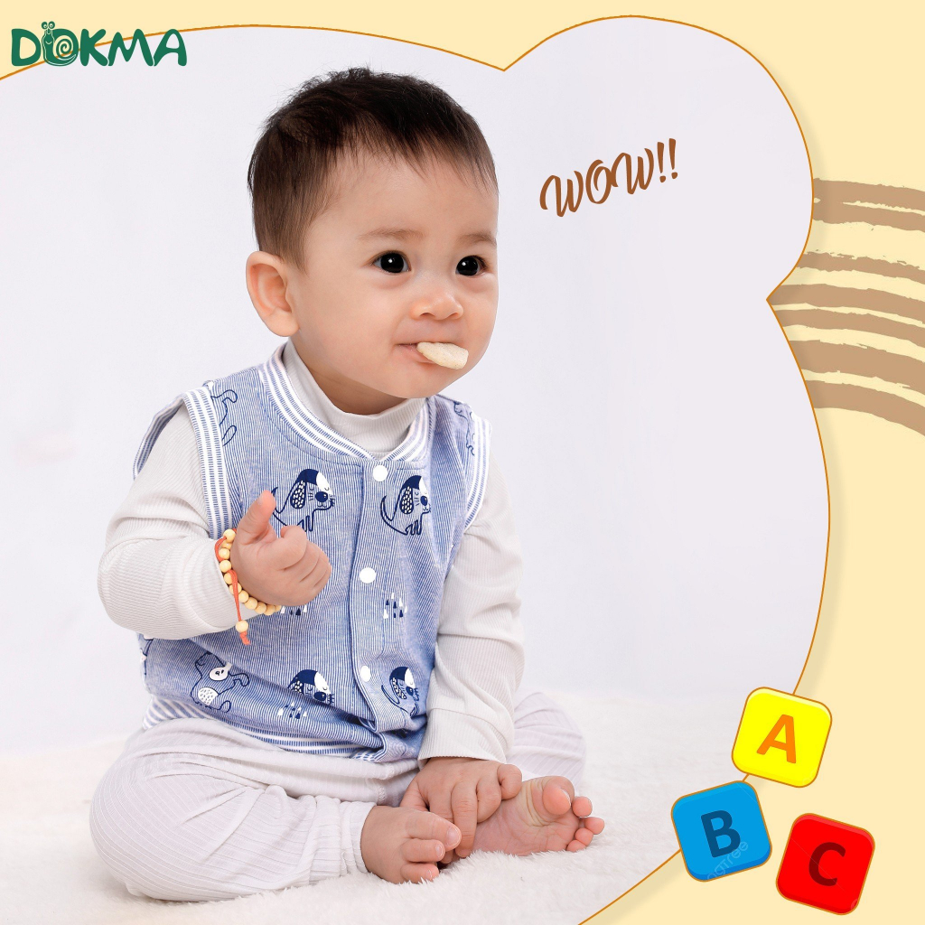 DA1860 Áo gile cài giữa thu đông DOKMA cotton dày vừa