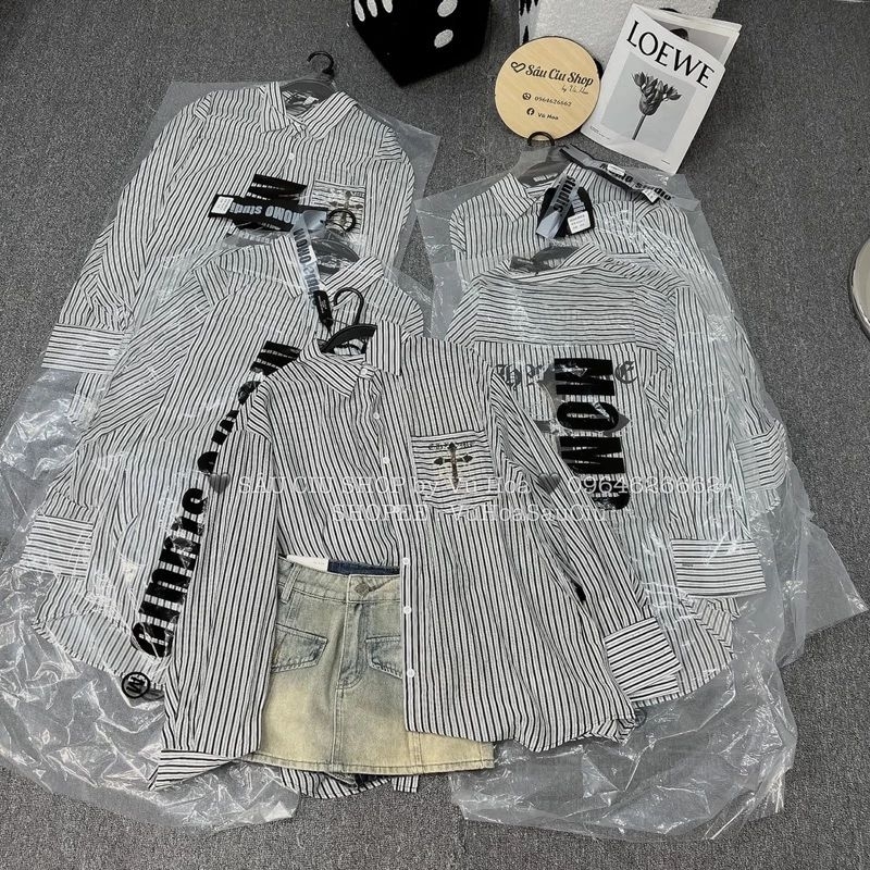 Áo sơmi kẻ chữ thập hàng QCL1