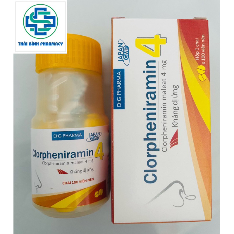 Viên Clopheniramin Chai 100v nén tròn - Sản phẩm của DHG