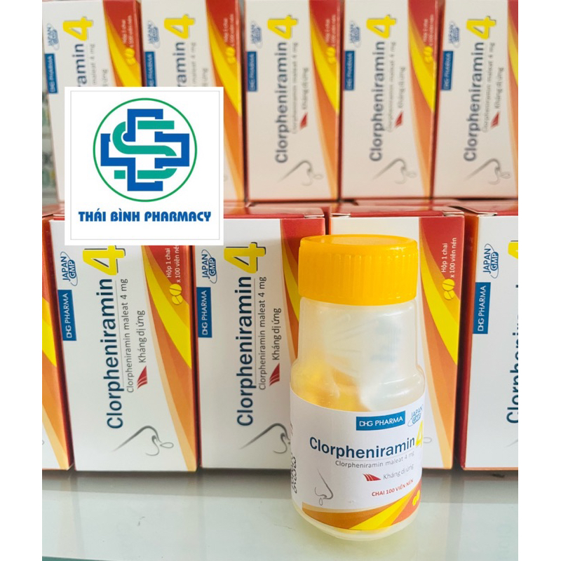 Viên Clopheniramin Chai 100v nén tròn - Sản phẩm của DHG