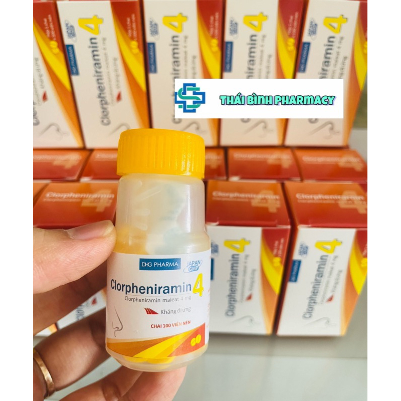 Viên Clopheniramin Chai 100v nén tròn - Sản phẩm của DHG
