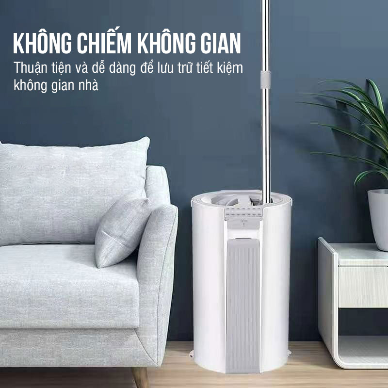 Chổi lau nhà tự vắt thông minh Lusen KN33A, cây lau nhà xoay 360 độ, bộ lau tách nước sạch và khô nhanh chính hãng