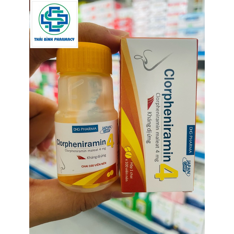 Viên Clopheniramin Chai 100v nén tròn - Sản phẩm của DHG