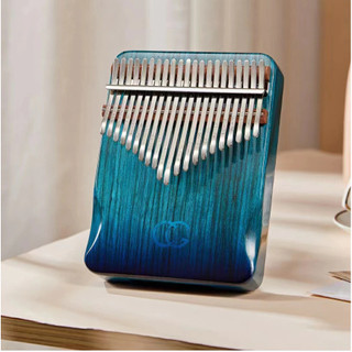 Đàn kalimba 21 phím gỗ giá rẻ màu xanh dương nguyên tấm TREE- Âm vang hay không tịt nốt