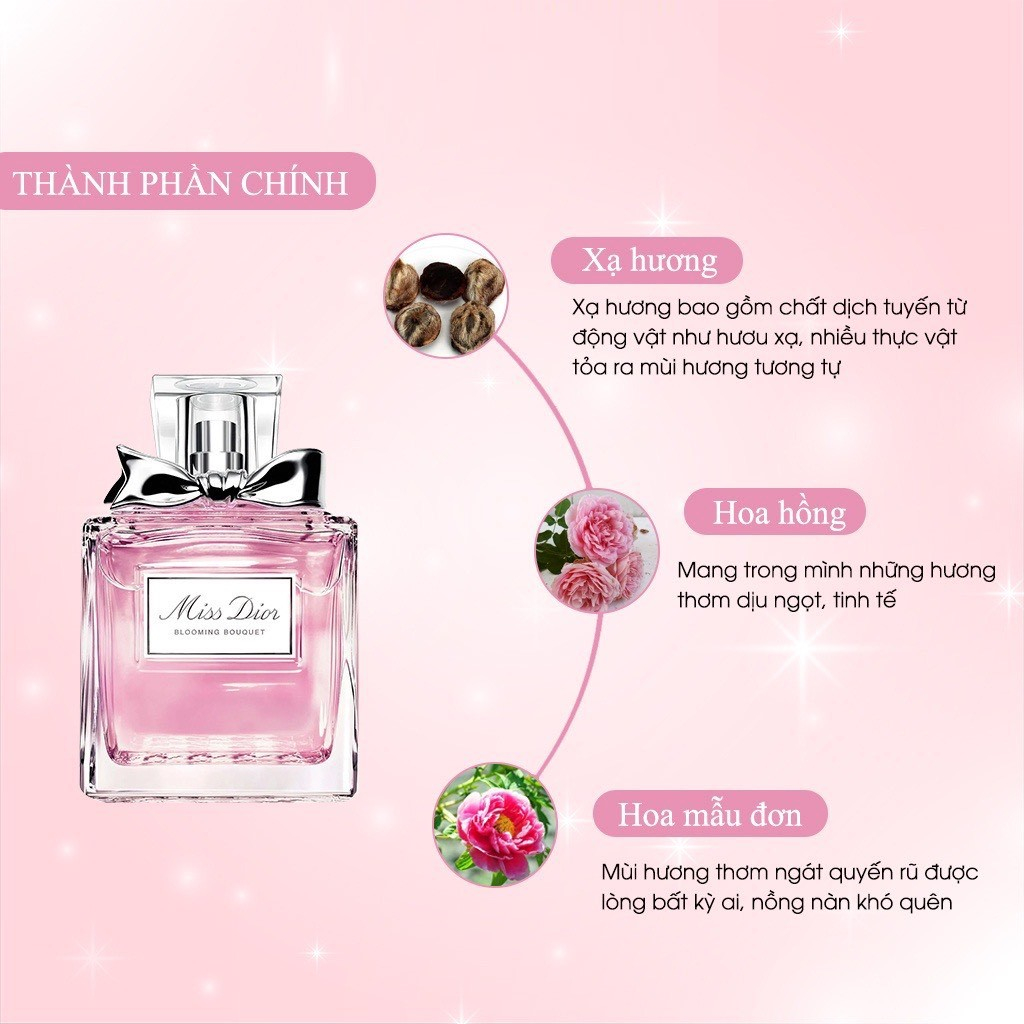 [𝐀𝐮𝐭𝐡] Nước Hoa Nữ Miss Dior Blooming Bouquet Edt Nữ tính, Dịu dàng, Tươi trẻ Mùi Hương Yêu Thích Của Jisoo | BigBuy360 - bigbuy360.vn