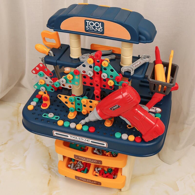 Bộ lắp ghép kĩ sư cỡ lớn 246 chi tiết kèm khoan và sách hướng dẫn