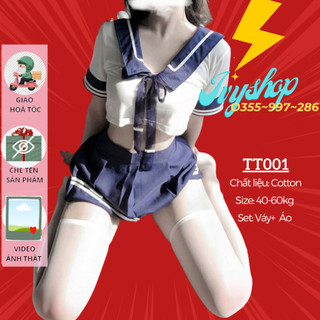 Bộ đồng phục học sinh cosplay anime sexy cao cấp váy xẻ freesize bigsize tt001 Mã #59