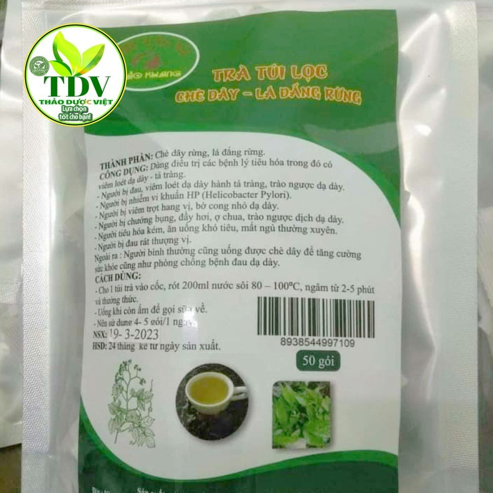 Combo 50 gói Trà túi lọc chè dây Cao Bằng nguyên chất, hỗ trợ đau dạ dày, trào ngược dạ dày, khuẩn HP