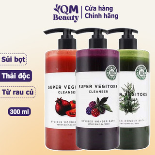 Sữa rửa mặt thải độc Super Vegitoks Cleanser 300ml Hàn Quốc - QM Beauty